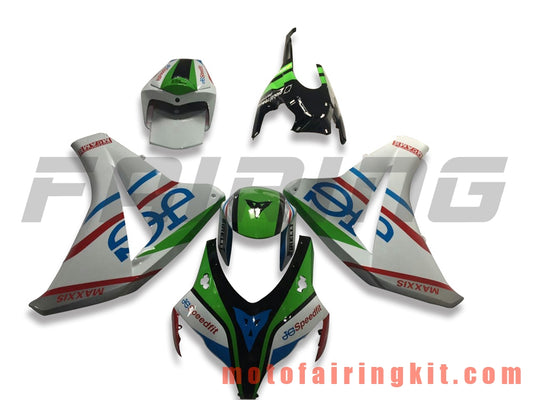 Fairing Kits Fit for CBR1000RR 2008 2009 2010 2011 CBR1000 RR 08 09 10 11 Plastic ABS Injection Mold Complete Motorcycle Body Aftermarket Bodywork Frame (White & Green) B115