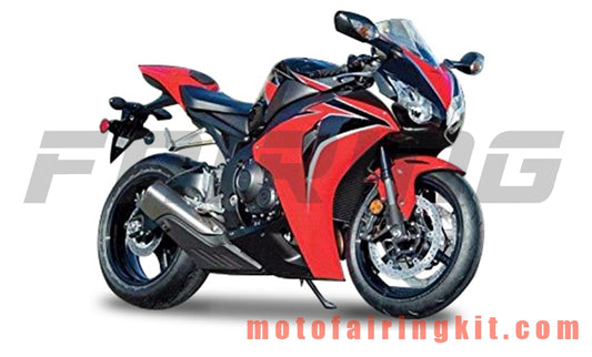 Fairing Kits Fit for CBR1000RR 2008 2009 2010 2011 CBR1000 RR 08 09 10 11 Plastic ABS Injection Mold Complete Motorcycle Body Aftermarket Bodywork Frame (Red & Black) B116