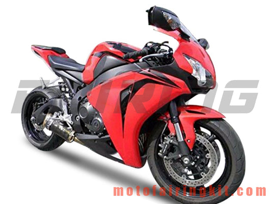 フェアリングキット CBR1000RR 2008 2009 2010 2011 CBR1000 RR 08 09 10 11 プラスチック ABS 射出成型 完全なオートバイボディ アフターマーケットボディワークフレーム (レッド &amp; ブラック) B118