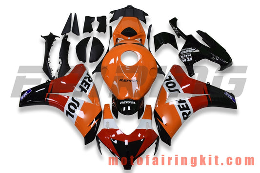 フェアリングキット CBR1000RR 2008 2009 2010 2011 CBR1000 RR 08 09 10 11 プラスチック ABS 射出成型 完全なオートバイボディ アフターマーケットボディワークフレーム (オレンジ &amp; レッド) B121