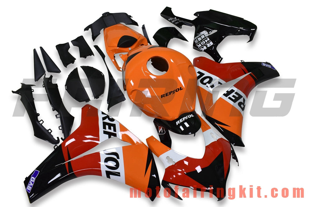 フェアリングキット CBR1000RR 2008 2009 2010 2011 CBR1000 RR 08 09 10 11 プラスチック ABS 射出成型 完全なオートバイボディ アフターマーケットボディワークフレーム (オレンジ &amp; レッド) B121