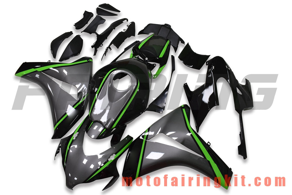 Fairing Kits Fit for CBR1000RR 2008 2009 2010 2011 CBR1000 RR 08 09 10 11 Plastic ABS Injection Mold Complete Motorcycle Body Aftermarket Bodywork Frame (Black & Green) B124