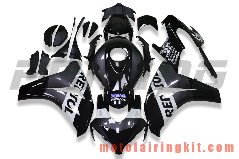 Fairing Kits Fit for CBR1000RR 2008 2009 2010 2011 CBR1000 RR 08 09 10 11 Plastic ABS Injection Mold Complete Motorcycle Body Aftermarket Bodywork Frame (Black & White) B127