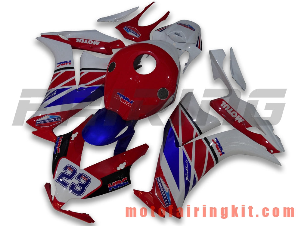 Fairing Kits Fit for CBR1000RR 2012 2013 2014 2015 2016 CBR1000 RR 12 13 14 15 16 Plastic ABS Injection Mold Complete Motorcycle Body Aftermarket Bodywork Frame (Red & White) B001