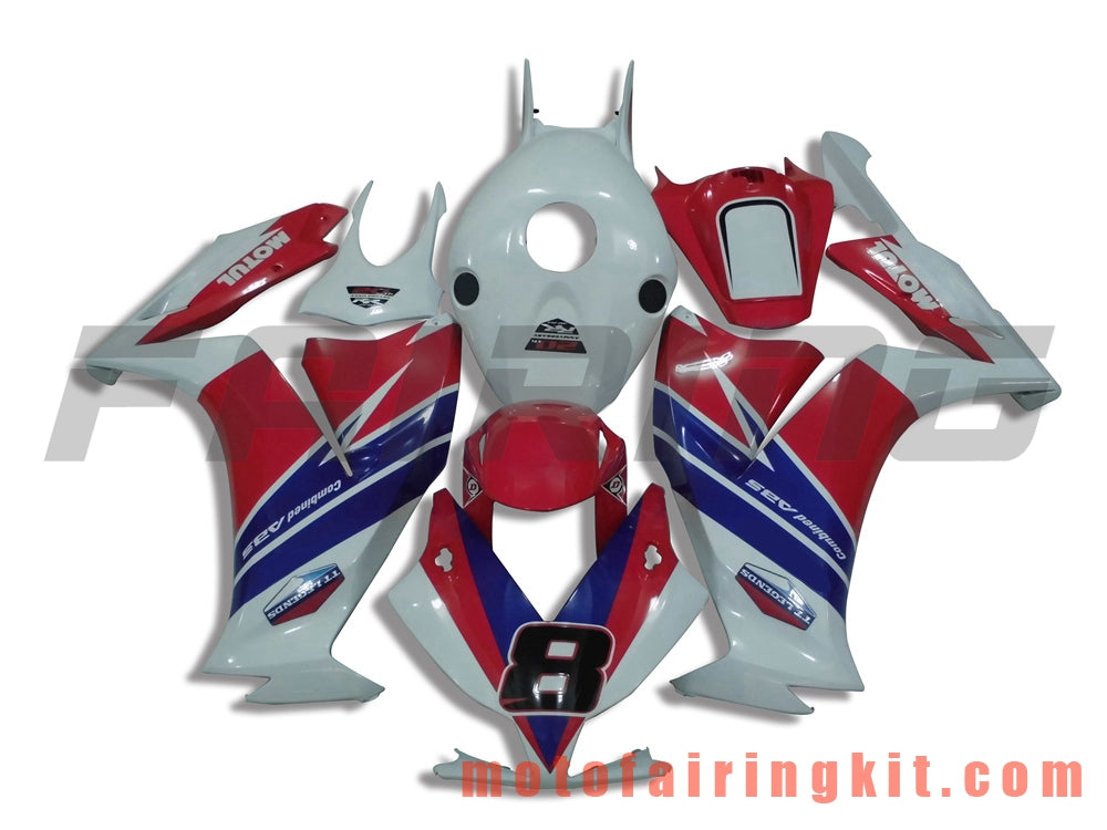 Fairing Kits Fit for CBR1000RR 2012 2013 2014 2015 2016 CBR1000 RR 12 13 14 15 16 Plastic ABS Injection Mold Complete Motorcycle Body Aftermarket Bodywork Frame (Red & White) B004