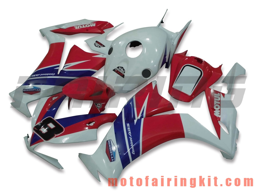 Fairing Kits Fit for CBR1000RR 2012 2013 2014 2015 2016 CBR1000 RR 12 13 14 15 16 Plastic ABS Injection Mold Complete Motorcycle Body Aftermarket Bodywork Frame (Red & White) B004