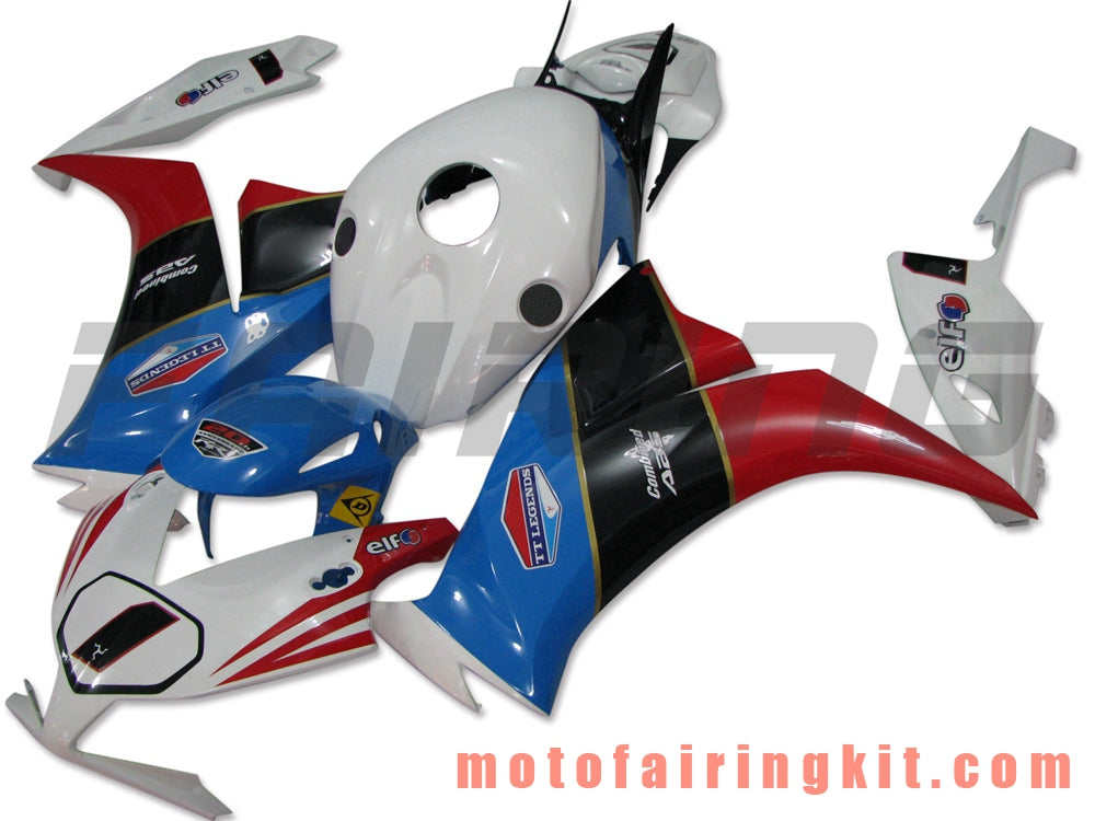 Fairing Kits Fit for CBR1000RR 2012 2013 2014 2015 2016 CBR1000 RR 12 13 14 15 16 Plastic ABS Injection Mold Complete Motorcycle Body Aftermarket Bodywork Frame (White & Blue) B020