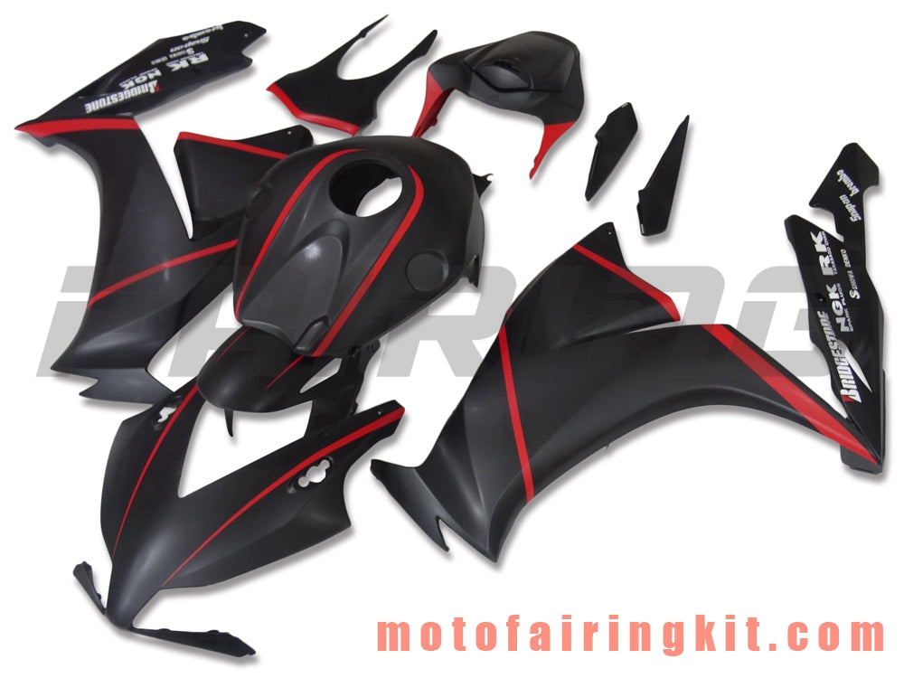 Fairing Kits Fit for CBR1000RR 2012 2013 2014 2015 2016 CBR1000 RR 12 13 14 15 16 Plastic ABS Injection Mold Complete Motorcycle Body Aftermarket Bodywork Frame (Black & Red) B028