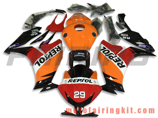 Fairing Kits Fit for CBR1000RR 2012 2013 2014 2015 2016 CBR1000 RR 12 13 14 15 16 Plastic ABS Injection Mold Complete Motorcycle Body Aftermarket Bodywork Frame (Orange & Black) B031