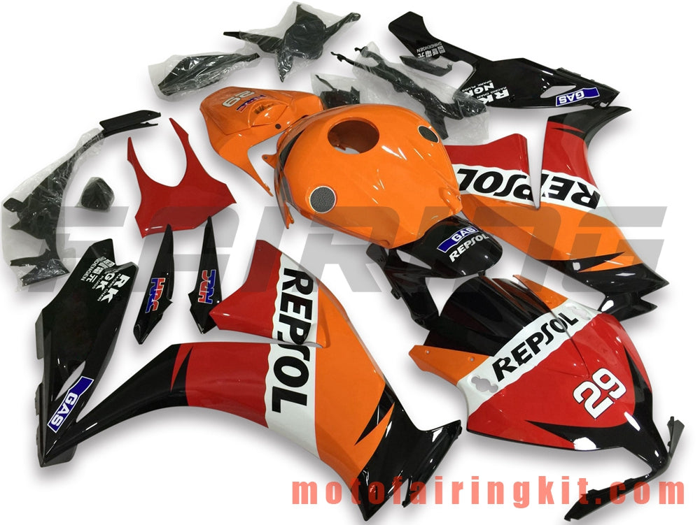 Fairing Kits Fit for CBR1000RR 2012 2013 2014 2015 2016 CBR1000 RR 12 13 14 15 16 Plastic ABS Injection Mold Complete Motorcycle Body Aftermarket Bodywork Frame (Orange & Black) B031