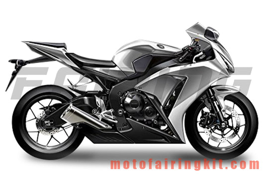 Fairing Kits Fit for CBR1000RR 2012 2013 2014 2015 2016 CBR1000 RR 12 13 14 15 16 Plastic ABS Injection Mold Complete Motorcycle Body Aftermarket Bodywork Frame (Silver & Black) B033