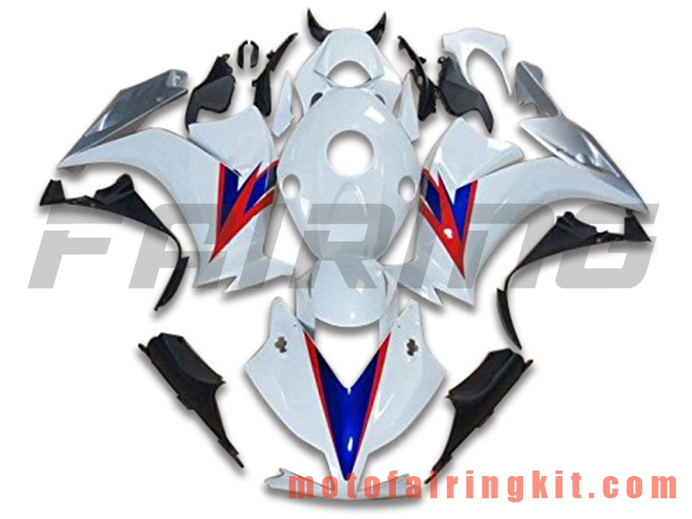 Fairing Kits Fit for CBR1000RR 2012 2013 2014 2015 2016 CBR1000 RR 12 13 14 15 16 Plastic ABS Injection Mold Complete Motorcycle Body Aftermarket Bodywork Frame (White & Silver) B036