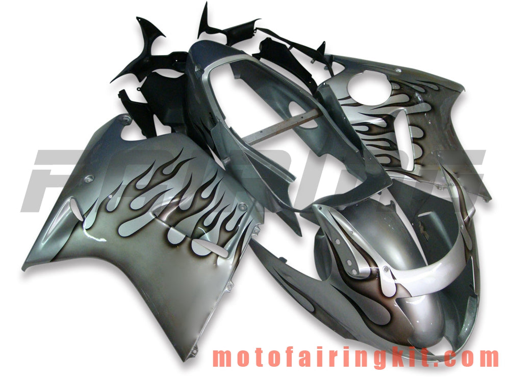 Fairing Kits Fit for CBR1100XX 1996 - 2007 CBR1100 XX 96 - 07 Plastic ABS Injection Mold Complete Motorcycle Body Aftermarket Bodywork Frame (Silver & Gray) B001