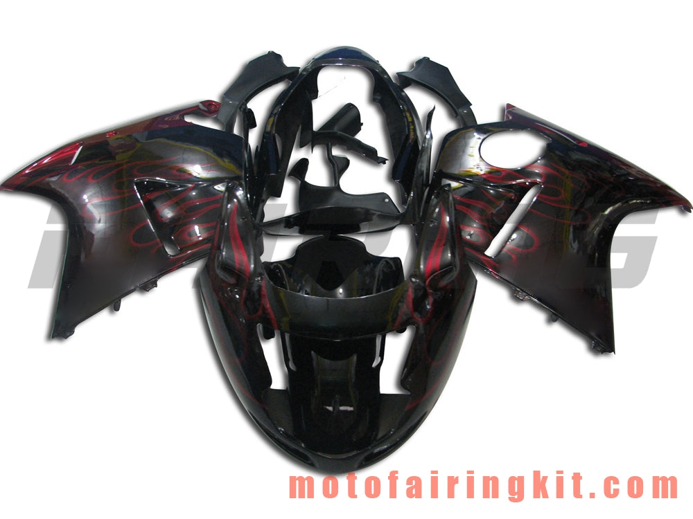 Fairing Kits Fit for CBR1100XX 1996 - 2007 CBR1100 XX 96 - 07 Plastic ABS Injection Mold Complete Motorcycle Body Aftermarket Bodywork Frame (Black & Red) B005