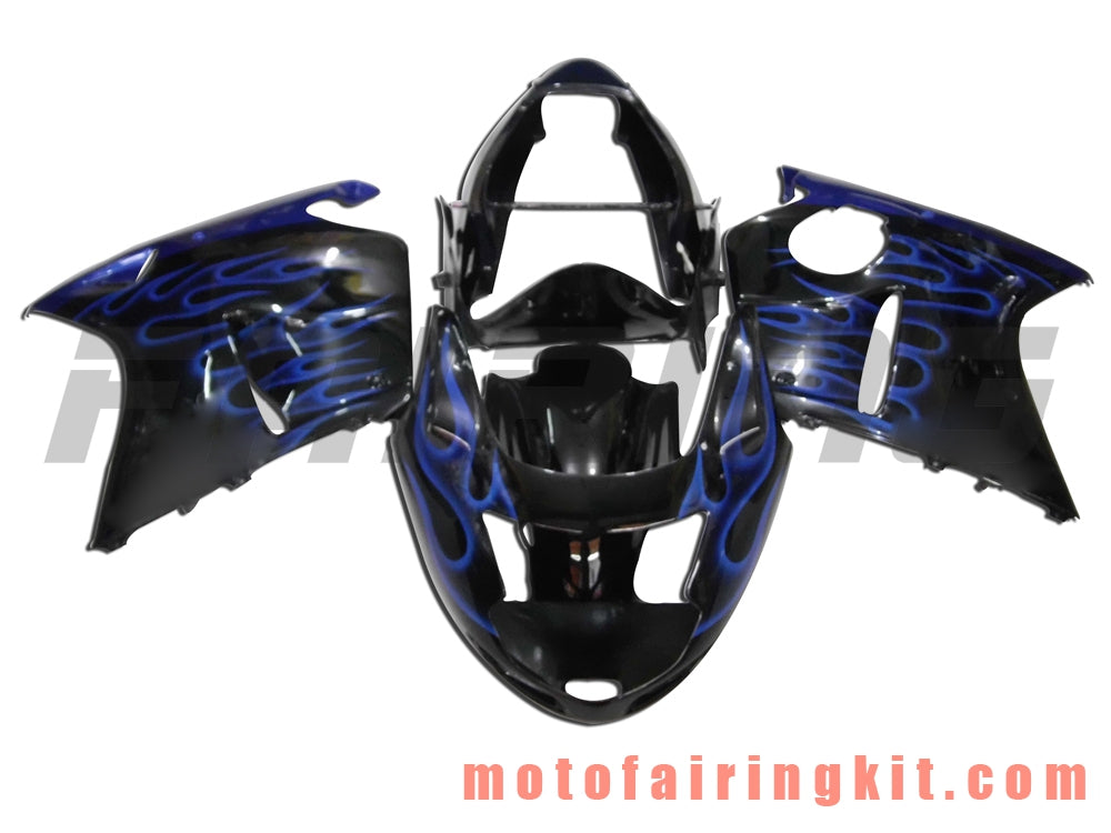 Fairing Kits Fit for CBR1100XX 1996 - 2007 CBR1100 XX 96 - 07 Plastic ABS Injection Mold Complete Motorcycle Body Aftermarket Bodywork Frame (Black & Blue) B014