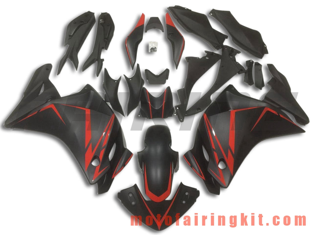 Fairing Kits Fit for CBR250RR 2011 2012 2013 2014 CBR250 RR 11 12 13 14 Plastic ABS Injection Mold Complete Motorcycle Body Aftermarket Bodywork Frame (Black & Red) B003