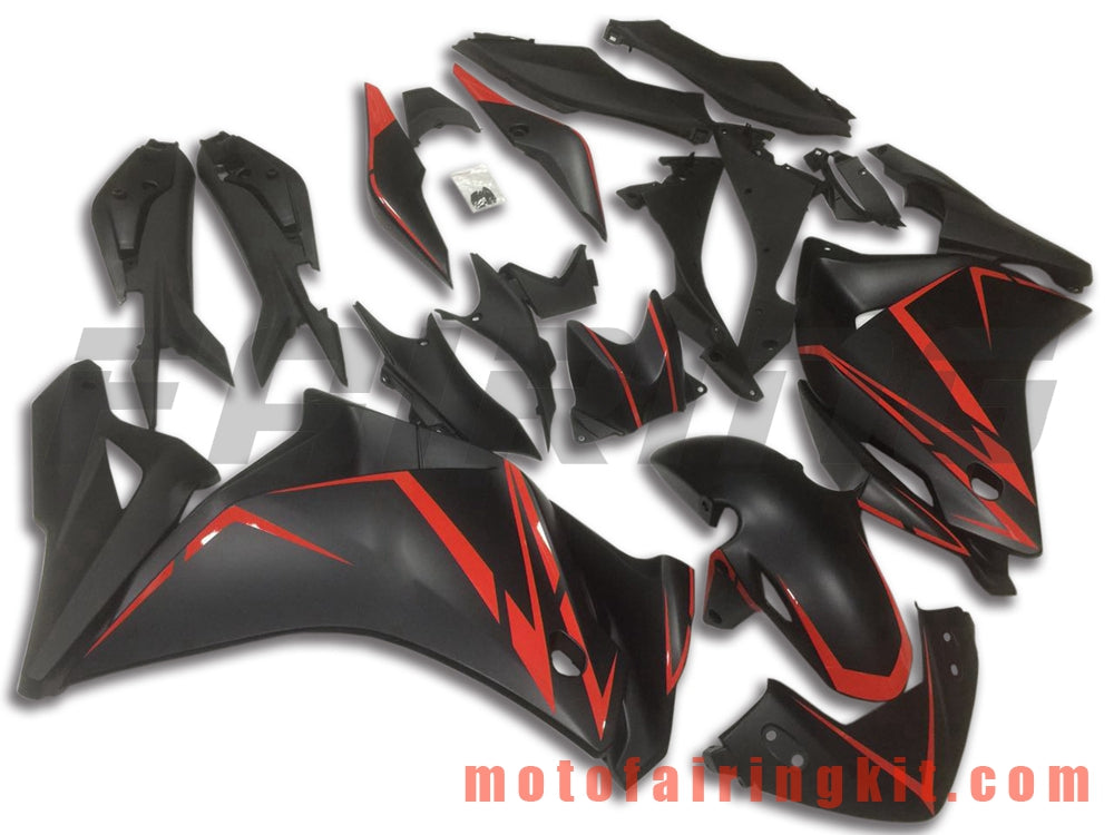 Fairing Kits Fit for CBR250RR 2011 2012 2013 2014 CBR250 RR 11 12 13 14 Plastic ABS Injection Mold Complete Motorcycle Body Aftermarket Bodywork Frame (Black & Red) B003