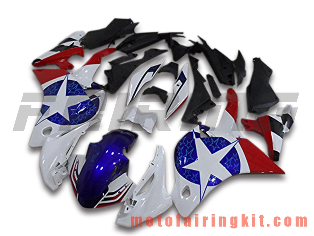 Kits de carenado aptos para CBR250RR 2011 2012 2013 2014 CBR250 RR 11 12 13 14 Molde de inyección de plástico ABS Carrocería completa para motocicleta Carrocería del mercado de accesorios Marco (blanco y azul) B004