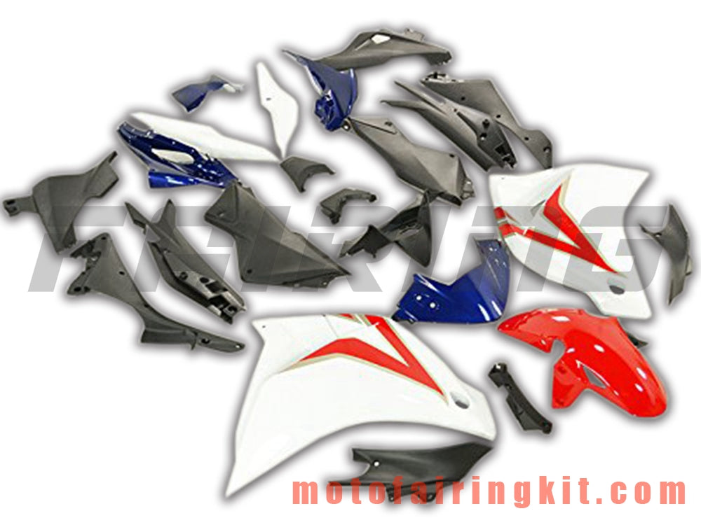 Kits de carenado aptos para CBR250RR 2011 2012 2013 2014 CBR250 RR 11 12 13 14 Molde de inyección de plástico ABS Carrocería completa para motocicleta Carrocería del mercado de accesorios Marco (blanco y rojo) B006