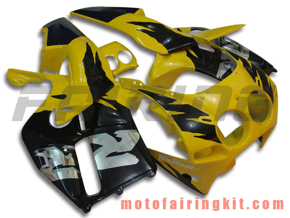 Fairing Kits Fit for CBR250RR MC19 1988 1989 CBR250 RR MC 19 88 89 Plastic ABS Injection Mold Complete Motorcycle Body Aftermarket Bodywork Frame (Yellow & Black) B001