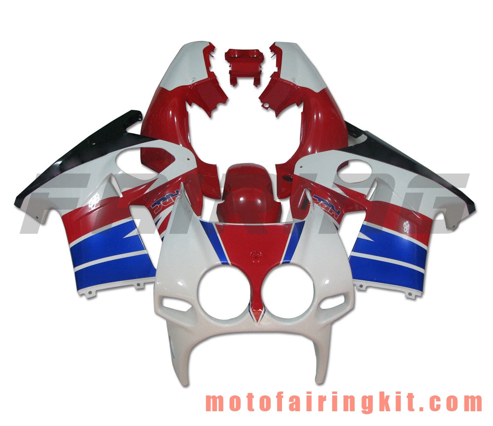 Fairing Kits Fit for CBR250RR MC19 1988 1989 CBR250 RR MC 19 88 89 Plastic ABS Injection Mold Complete Motorcycle Body Aftermarket Bodywork Frame (White & Red) B004