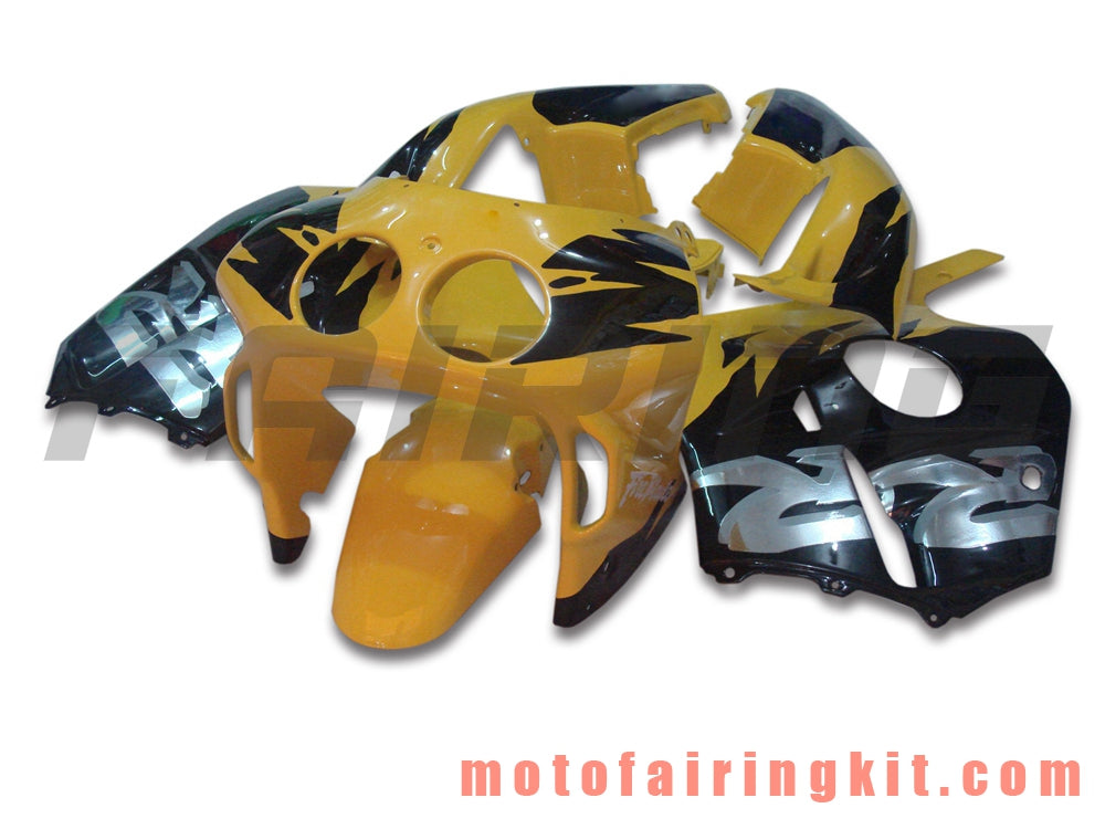 Fairing Kits Fit for CBR250RR MC22 1990 1991 1992 1993 1994 CBR250RR 90 - 94 Plastic ABS Injection Mold Complete Motorcycle Body Aftermarket Bodywork Frame (Yellow & Black) B002