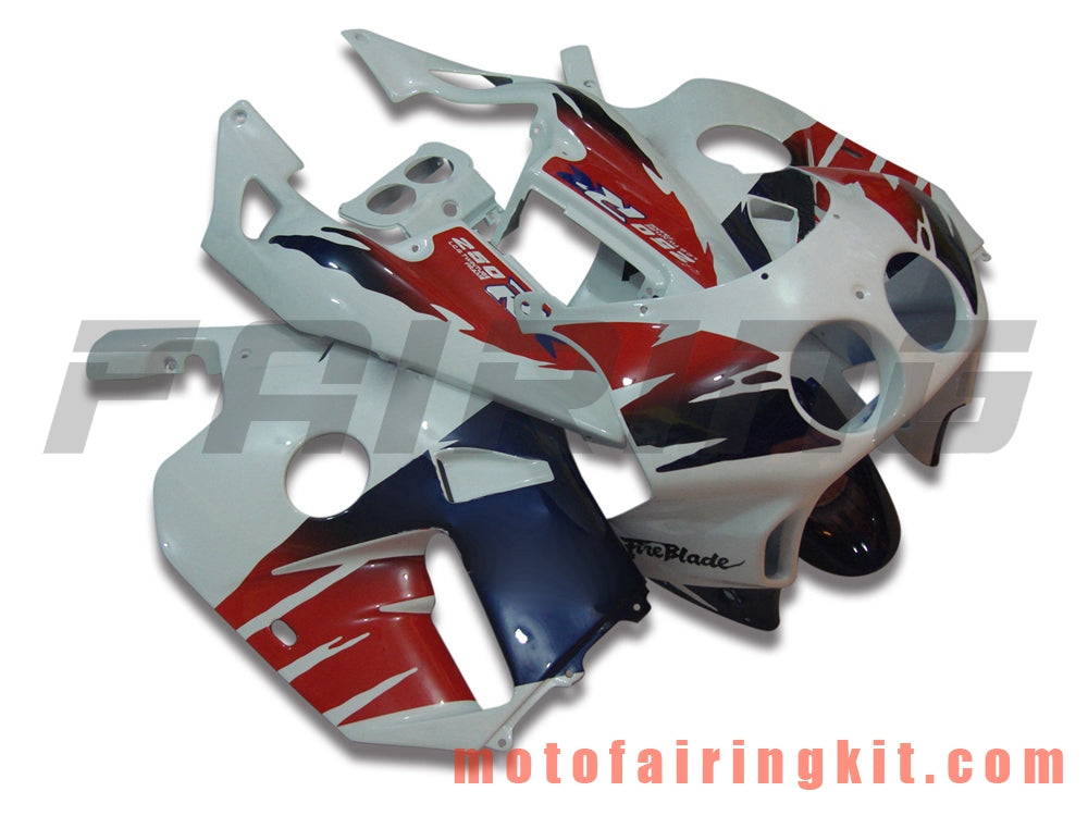 Fairing Kits Fit for CBR250RR MC22 1990 1991 1992 1993 1994 CBR250RR 90 - 94 Plastic ABS Injection Mold Complete Motorcycle Body Aftermarket Bodywork Frame (White & Red) B005