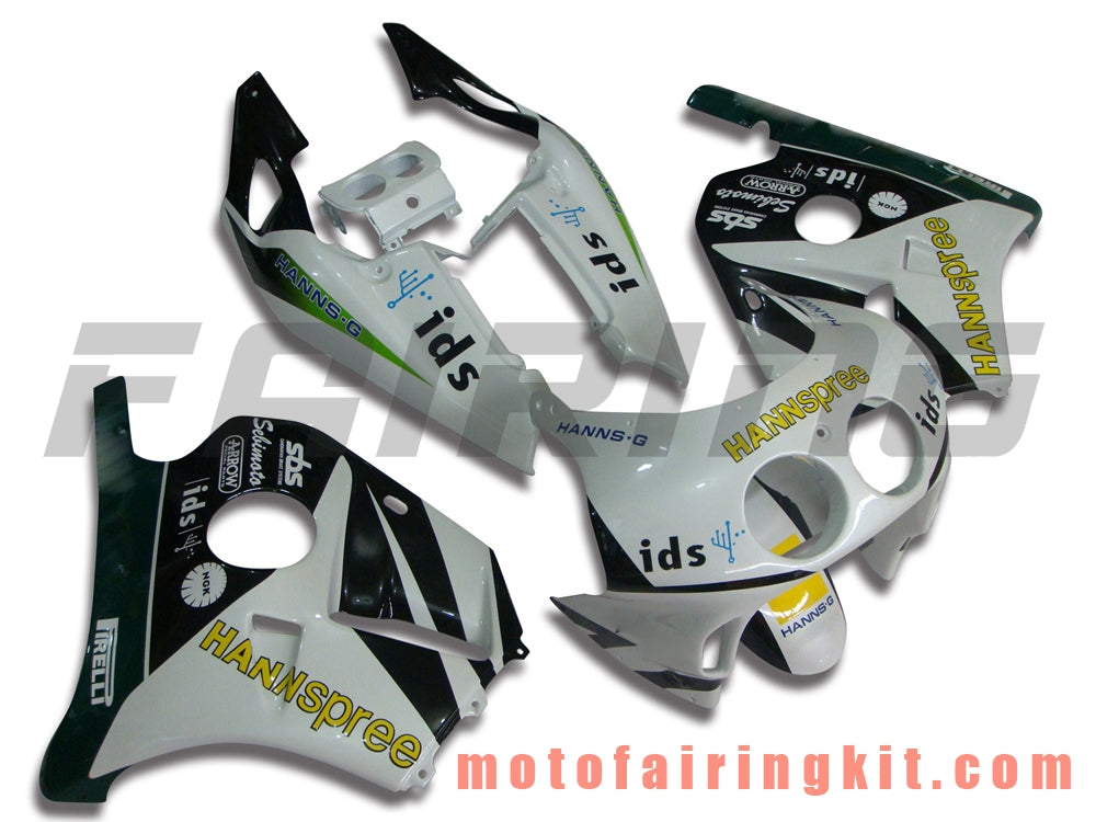 Fairing Kits Fit for CBR250RR MC22 1990 1991 1992 1993 1994 CBR250RR 90 - 94 Plastic ABS Injection Mold Complete Motorcycle Body Aftermarket Bodywork Frame (White & Black) B008