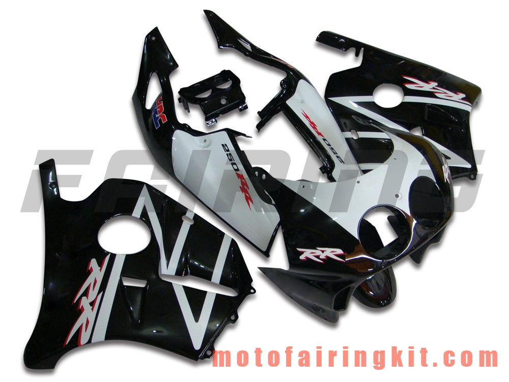 Fairing Kits Fit for CBR250RR MC22 1990 1991 1992 1993 1994 CBR250RR 90 - 94 Plastic ABS Injection Mold Complete Motorcycle Body Aftermarket Bodywork Frame (Black & White) B009