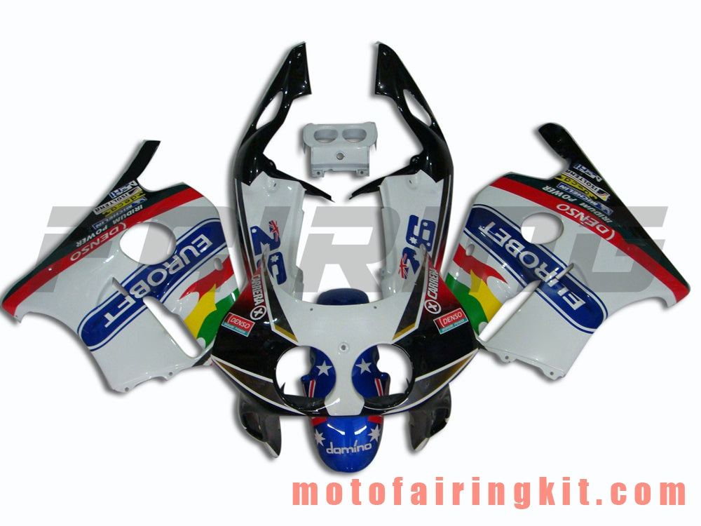 フェアリングキット CBR250RR MC22 1990 1991 1992 1993 1994 CBR250RR 90 - 94 プラスチック ABS 射出成形 完全なオートバイボディ アフターマーケットボディワークフレーム (ホワイト &amp; ブラック) B010