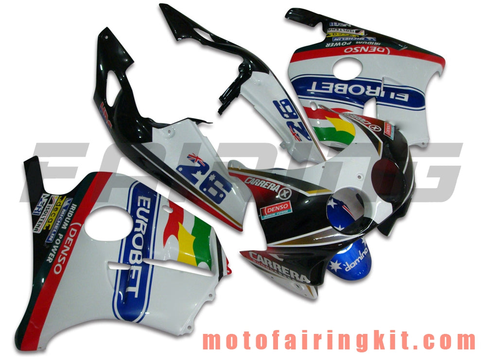 フェアリングキット CBR250RR MC22 1990 1991 1992 1993 1994 CBR250RR 90 - 94 プラスチック ABS 射出成形 完全なオートバイボディ アフターマーケットボディワークフレーム (ホワイト &amp; ブラック) B010