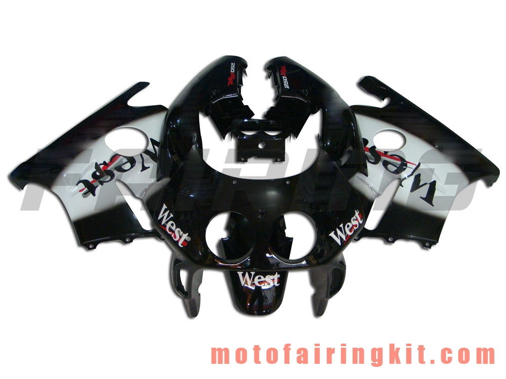 Fairing Kits Fit for CBR250RR MC22 1990 1991 1992 1993 1994 CBR250RR 90 - 94 Plastic ABS Injection Mold Complete Motorcycle Body Aftermarket Bodywork Frame (Black & White) B012