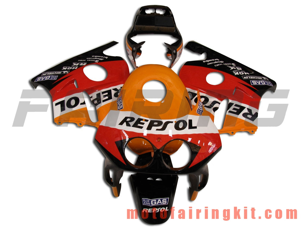 Kits de carenado aptos para CBR250RR MC22 1990 1991 1992 1993 1994 CBR250RR 90 - 94 Molde de inyección de plástico ABS Carrocería completa para motocicleta Carrocería del mercado de accesorios Marco (naranja y negro) B013