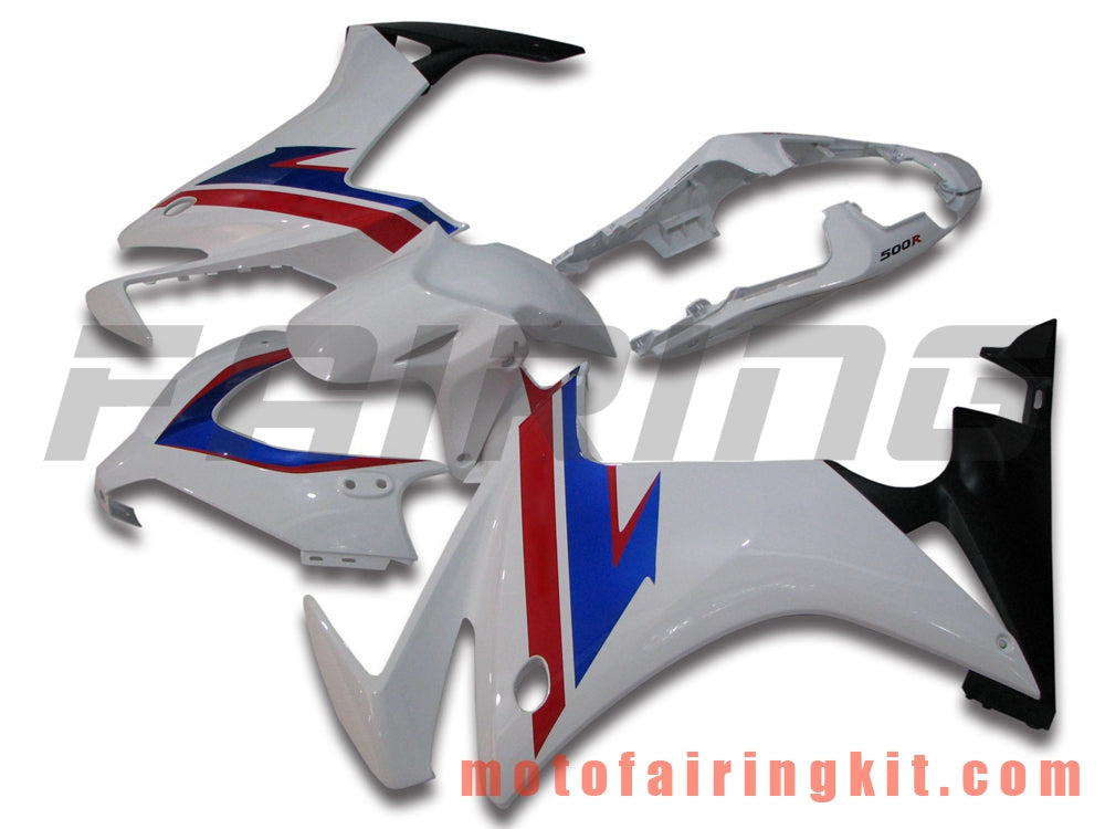 Fairing Kits Fit for CBR500R 2012 2013 2014 2015 CBR500 R 12 13 14 15 Plastic ABS Injection Mold Complete Motorcycle Body Aftermarket Bodywork Frame (White) B002