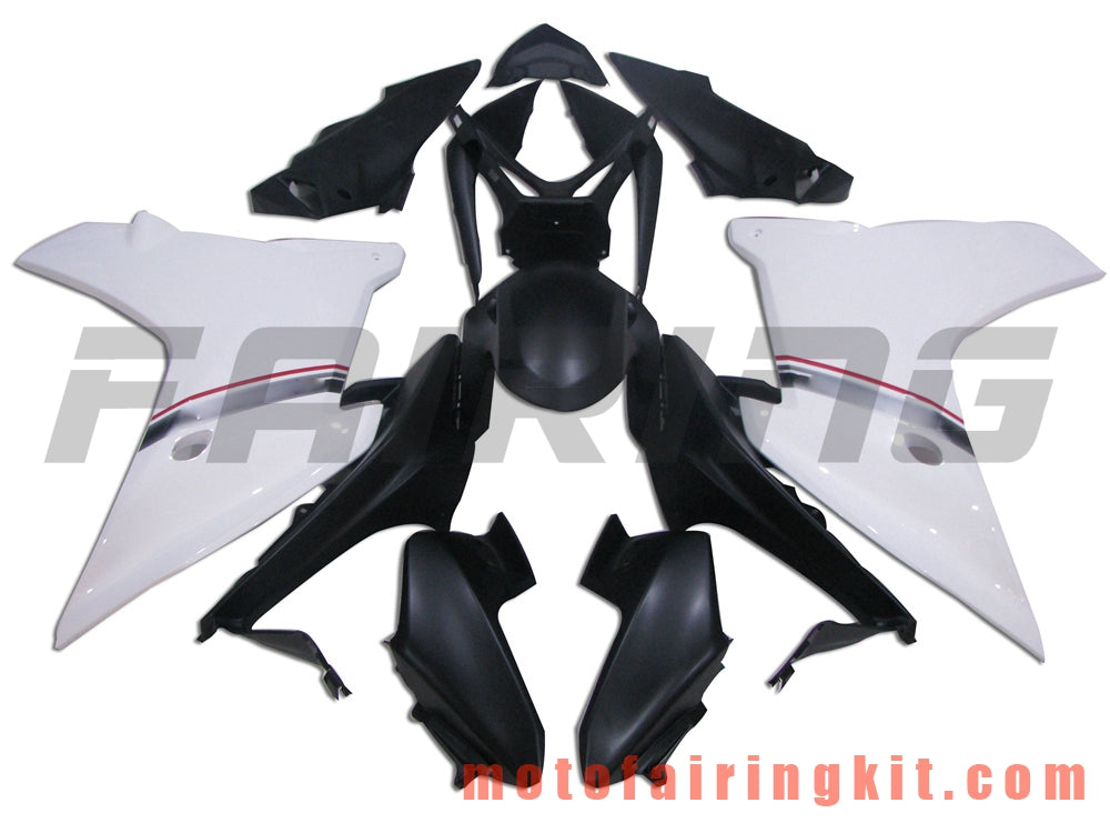 Fairing Kits Fit for CBR600F 2011 2012 2013 CBR600 F 11 12 13 Plastic ABS Injection Mold Complete Motorcycle Body Aftermarket Bodywork Frame (White & Black) B001