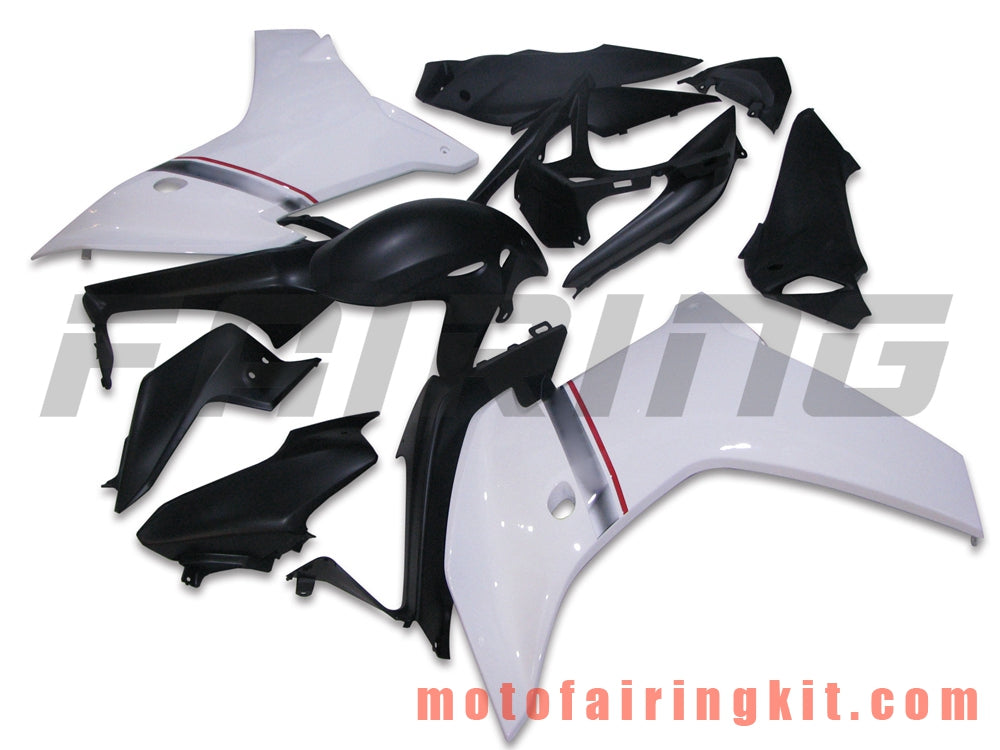 Fairing Kits Fit for CBR600F 2011 2012 2013 CBR600 F 11 12 13 Plastic ABS Injection Mold Complete Motorcycle Body Aftermarket Bodywork Frame (White & Black) B001