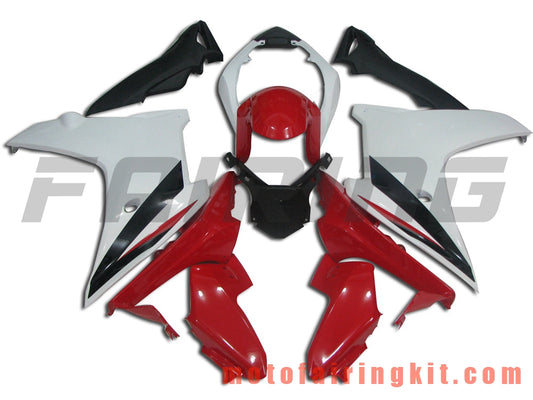 Fairing Kits Fit for CBR600F 2011 2012 2013 CBR600 F 11 12 13 Plastic ABS Injection Mold Complete Motorcycle Body Aftermarket Bodywork Frame (White & Red) B004