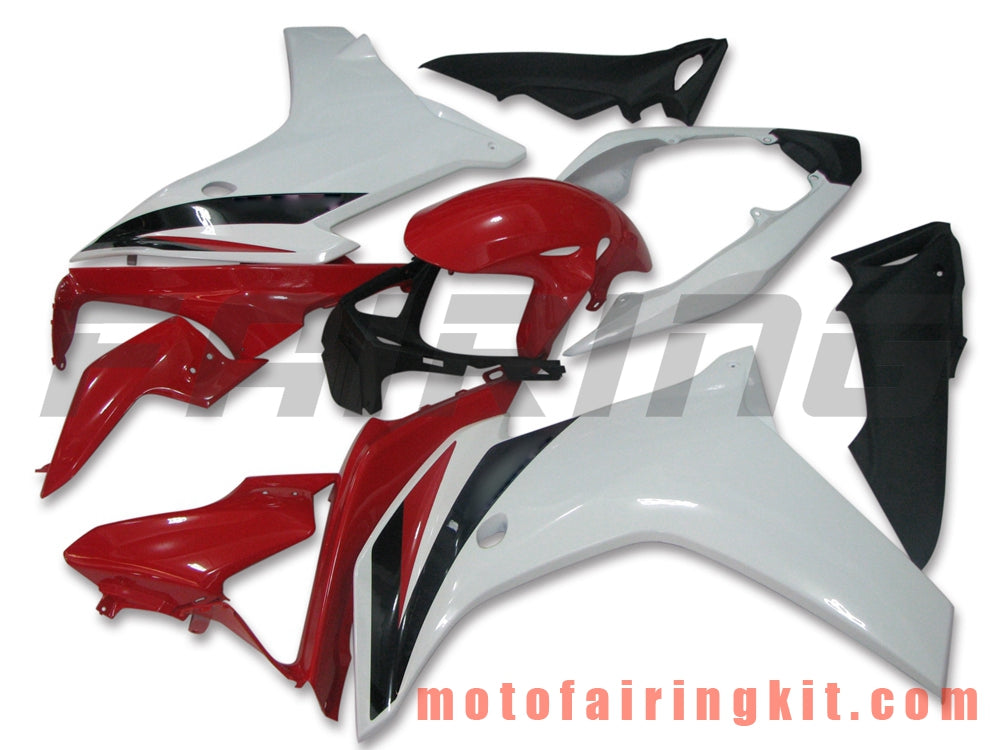 Fairing Kits Fit for CBR600F 2011 2012 2013 CBR600 F 11 12 13 Plastic ABS Injection Mold Complete Motorcycle Body Aftermarket Bodywork Frame (White & Red) B004