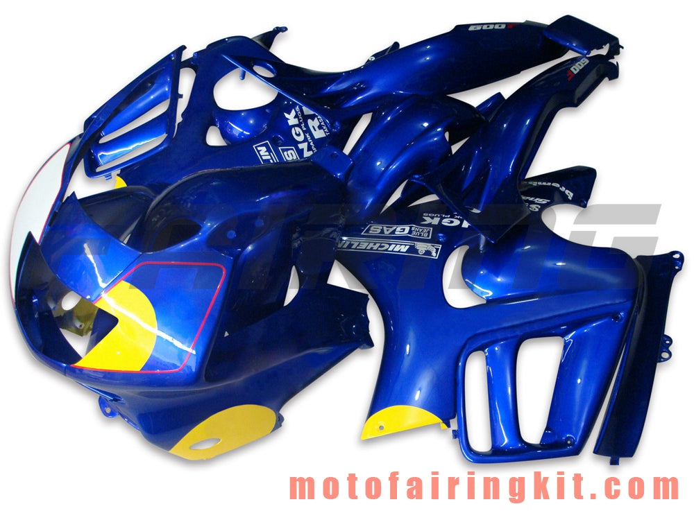 Kits de carenado aptos para CBR600F3 CBR600F 1995 1996 CBR600 F3 95 96 Molde de inyección de plástico ABS Carrocería completa para motocicleta Marco de carrocería de posventa (azul) B001