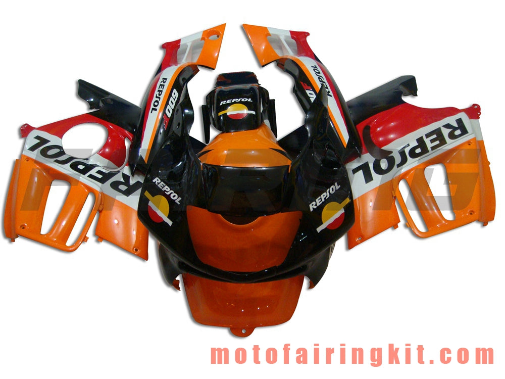 Kits de carenado aptos para CBR600F3 CBR600F 1995 1996 CBR600 F3 95 96 Molde de inyección de plástico ABS Carrocería completa para motocicleta Marco de carrocería de posventa (naranja y negro) B003