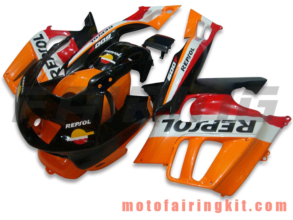 Fairing Kits Fit for CBR600F3 CBR600F 1995 1996 CBR600 F3 95 96 Plastic ABS Injection Mold Complete Motorcycle Body Aftermarket Bodywork Frame (Orange & Black) B003