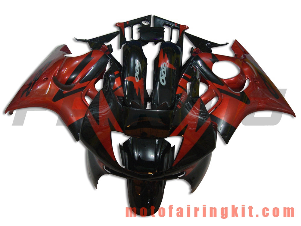 Fairing Kits Fit for CBR600F3 CBR600F 1995 1996 CBR600 F3 95 96 Plastic ABS Injection Mold Complete Motorcycle Body Aftermarket Bodywork Frame (Red & Black) B005