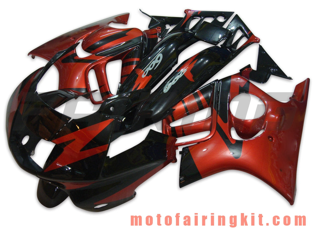 Fairing Kits Fit for CBR600F3 CBR600F 1995 1996 CBR600 F3 95 96 Plastic ABS Injection Mold Complete Motorcycle Body Aftermarket Bodywork Frame (Red & Black) B005