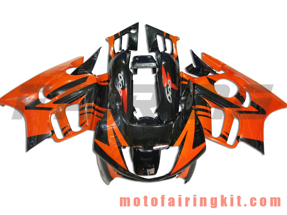 Kits de carenado aptos para CBR600F3 CBR600F 1995 1996 CBR600 F3 95 96 Molde de inyección de plástico ABS Carrocería completa para motocicleta Marco de carrocería de posventa (naranja y negro) B008