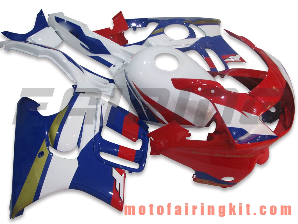 Kits de carenado aptos para CBR600F3 CBR600F 1995 1996 CBR600 F3 95 96 Molde de inyección de plástico ABS Carrocería completa para motocicleta Marco de carrocería de posventa (blanco y rojo) B009