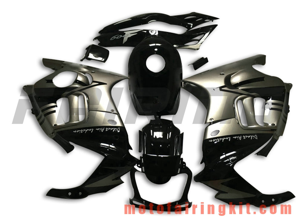 Fairing Kits Fit for CBR600F3 CBR600F 1995 1996 CBR600 F3 95 96 Plastic ABS Injection Mold Complete Motorcycle Body Aftermarket Bodywork Frame (Black & Silver) B010