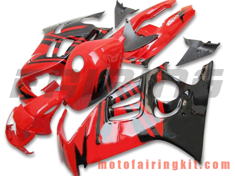 Fairing Kits Fit for CBR600F3 CBR600F 1995 1996 CBR600 F3 95 96 Plastic ABS Injection Mold Complete Motorcycle Body Aftermarket Bodywork Frame (Red & Black) B014