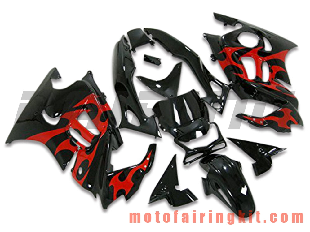 Fairing Kits Fit for CBR600F3 CBR600F 1995 1996 CBR600 F3 95 96 Plastic ABS Injection Mold Complete Motorcycle Body Aftermarket Bodywork Frame (Black & Red) B017