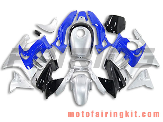 Fairing Kits Fit for CBR600F3 CBR600F 1995 1996 CBR600 F3 95 96 Plastic ABS Injection Mold Complete Motorcycle Body Aftermarket Bodywork Frame (Silver & Blue) B018