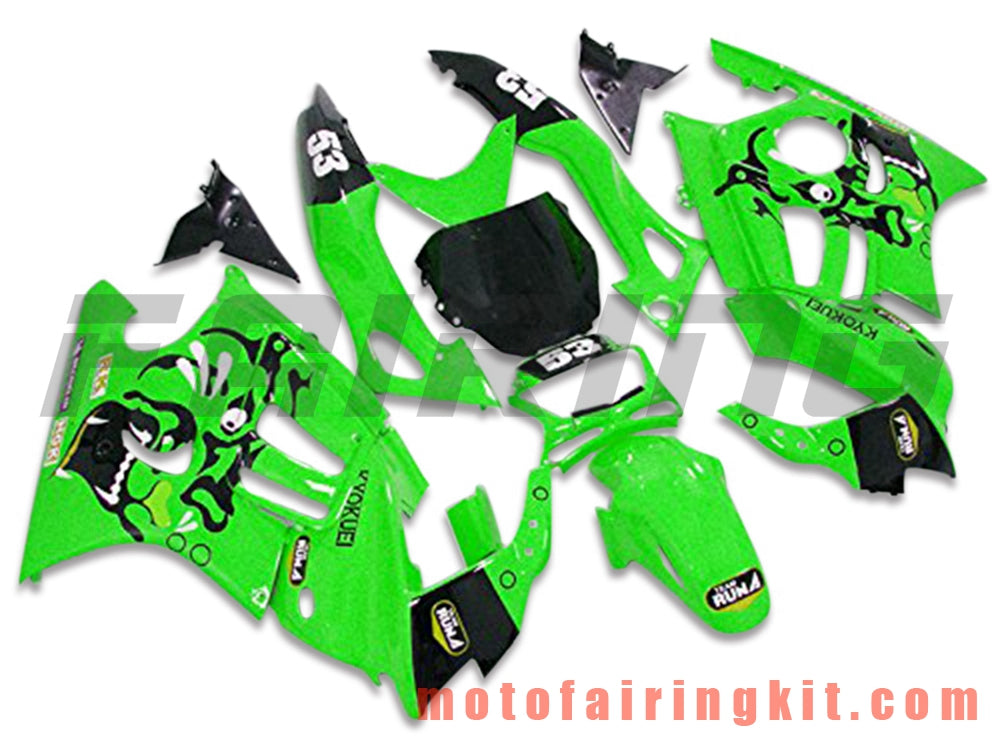 Kits de carenado aptos para CBR600F3 CBR600F 1995 1996 CBR600 F3 95 96 Molde de inyección de plástico ABS Carrocería completa para motocicleta Marco de carrocería de posventa (verde y negro) B020